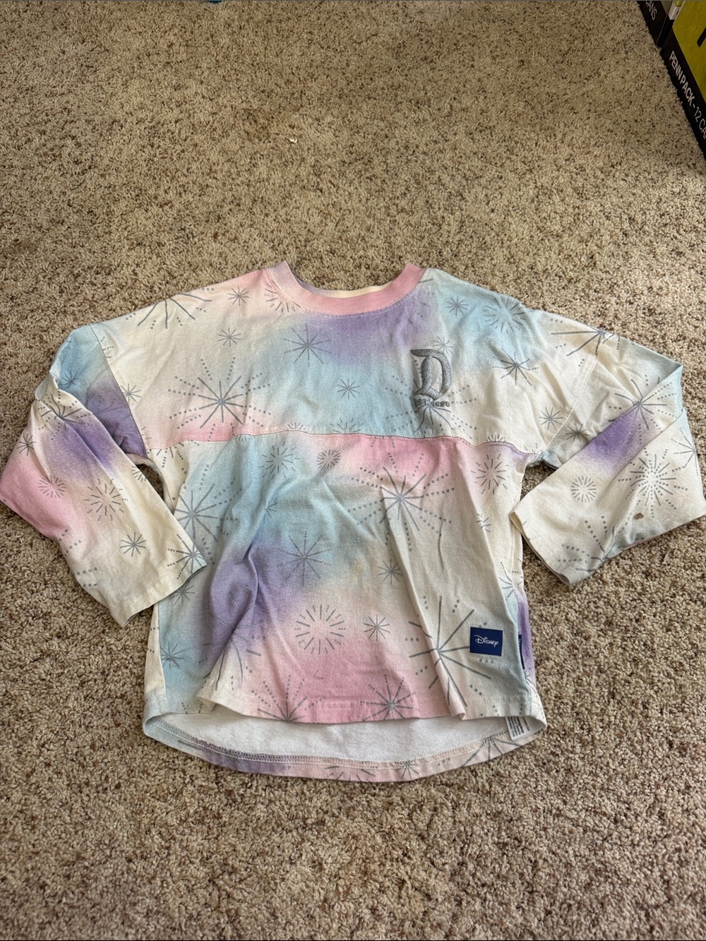 Disney Pastel Tie-Dye Long-Sleeve Top in Pink, Purple & Blue